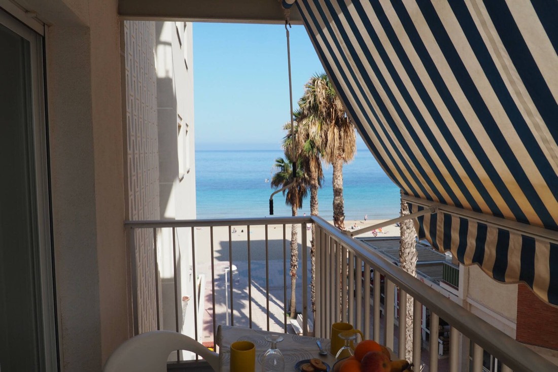 Corner of the terrace looking at the sea