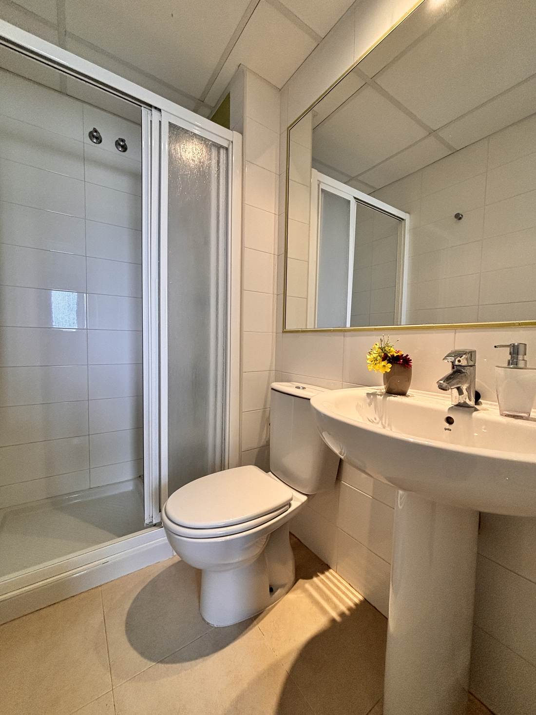 Second bathroom, with a shower tray