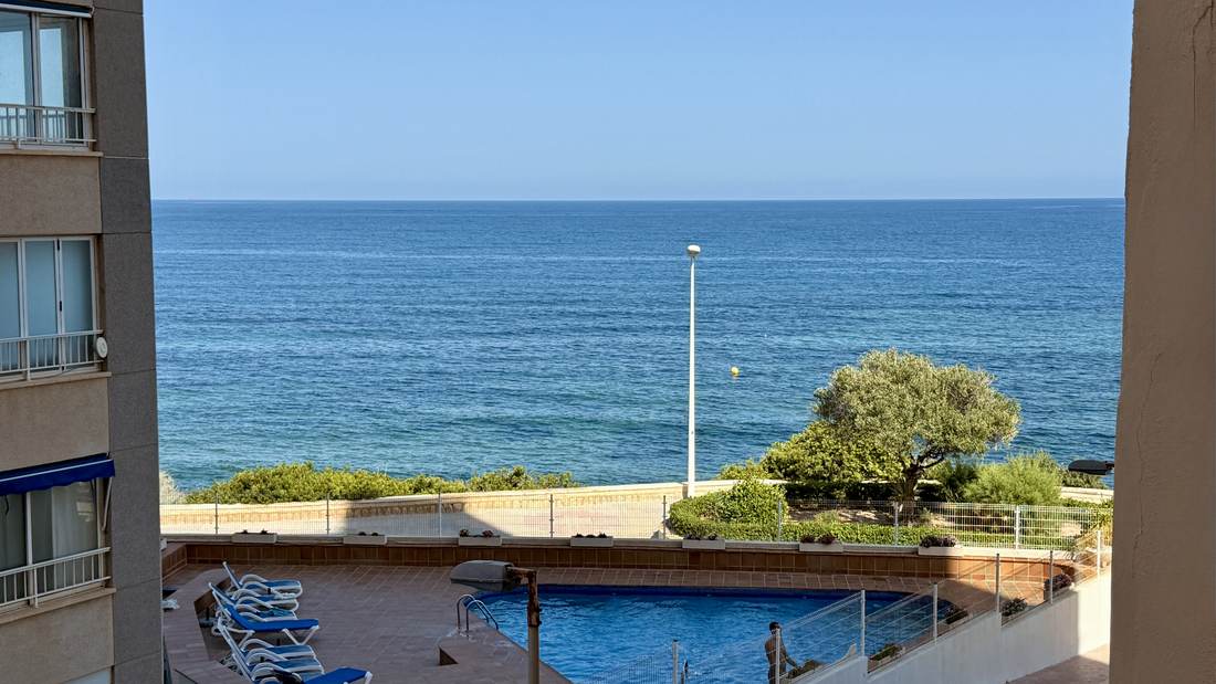 The cove and the seafront promenade seen from the gallery