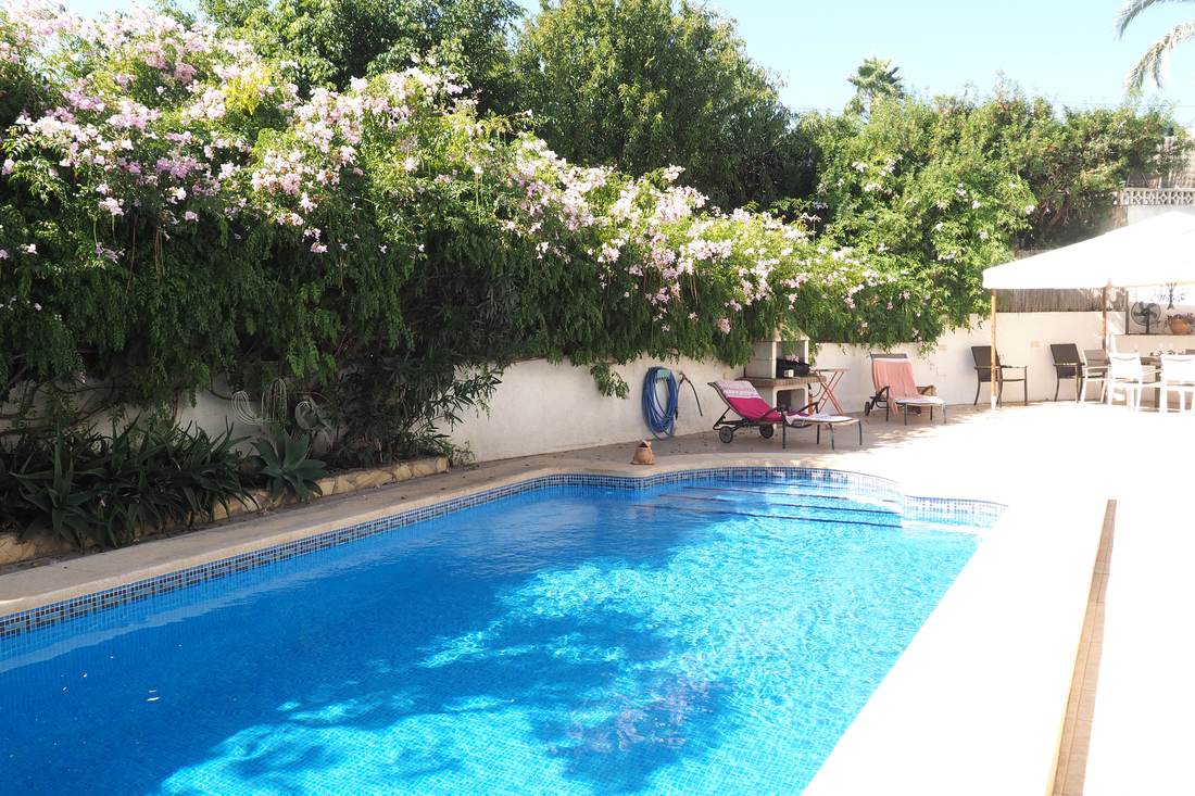 La piscina y el solárium — Villa Ricarlos